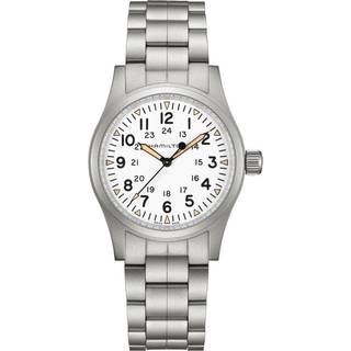 Hamilton Khaki Field Mechanical White Dial Stainless Steel Bracelet Men's Watch H69439111