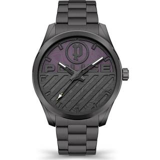Stilfuld Grå Mænds Police Ur - GRILLE (Ø 48 mm)