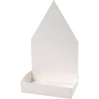 Dekorativ Karsebakke Figur - Hvid Hus, 20 cm, 6 sæt