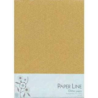 Glitter papir dobbelt A4 120g, 10stk pakke guld