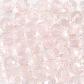 Lys Rosa Glasperler 4 mm - 45 stk. til Smykkefremstilling