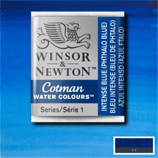 Winsor & Newton Cotman akvarelfarve half pan – Intense Blue 327