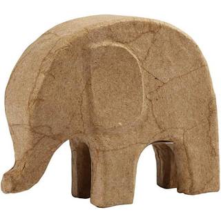 Håndlavet Papmaché Elefant - 14x17 cm Dekoration