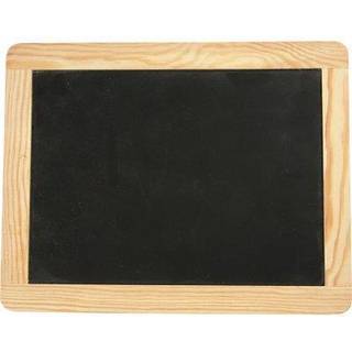 Elegant Sort Tavle med Træramme - 19x24 cm