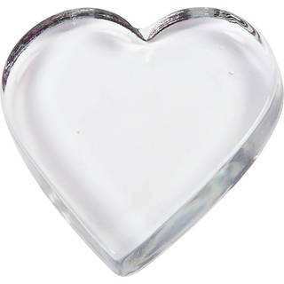 Massivt Glas Hjerte 9x9 cm - 10 stk. pr. pakke