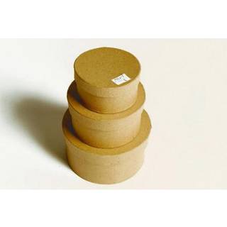 Papæske rund 3 ass.(15cm,12,5cm,10cm)