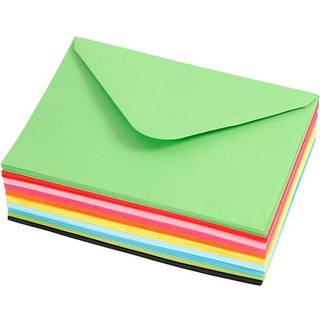 Farverige kuverter 11,5x16 cm, 80 g, 100 stk.