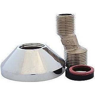 Excentrisk forkromet tilgangsstykke 1/2" x 3/4" med roset