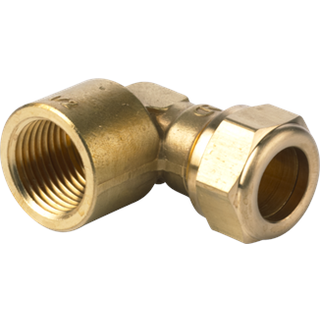 Vinkel 1/2" - 12 mm med muffe Kompressions Fittings