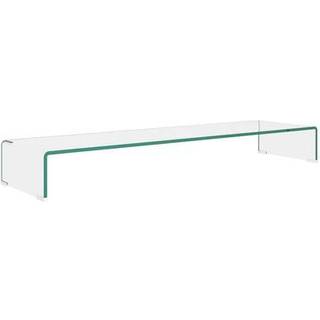 Tv-Bord/Monitorstander Klar Glas - Sort / 110 x 30 x 13 cm
