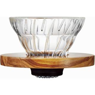 Hario V60 Filterholder. Olivenolie træ og glas. 1 - 2 kopper.