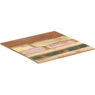 bordplade 60x60 cm 15-16 mm firkantet massivt genbrugstræ