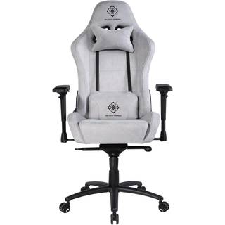 DELTACO DC440L Gaming Stol - Alcantara - Lysegrå