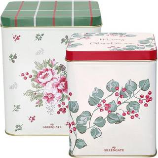 GreenGate Square Box Charline White Set of 2