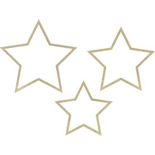 3 Stk Hængende guld stjerne dekorationer