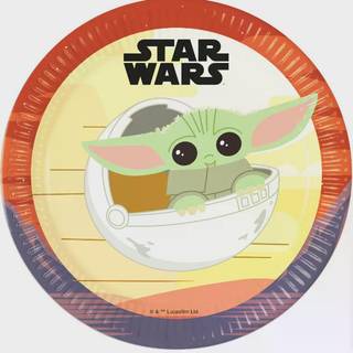 Star Wars paptallerkner 8 stk. - The Mandalorian