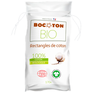 Bocoton Bio Rectangles vatrondeller - 170 stk.
