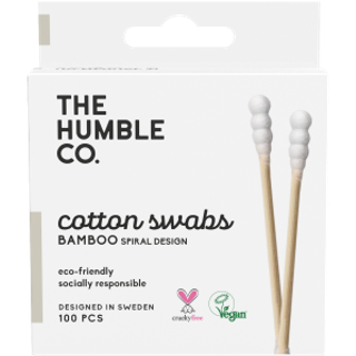 The Humble Co. 3 x Økologiske Vatpinde Spiral 100 Stk