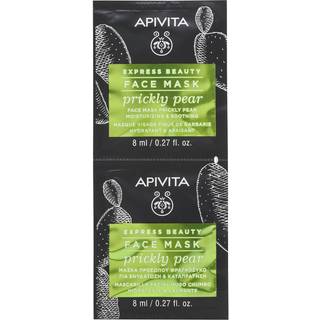Apivita Express Beauty Moisturizing Face Mask Prickly Pear Lindrende ansigtsmaske med fugtgivende virkning 2x8 ml - 2x8 ml