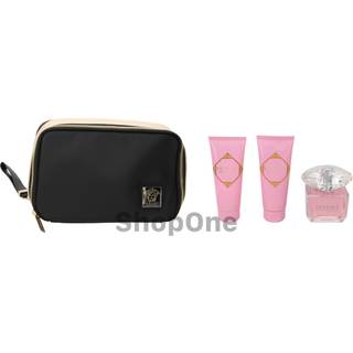 Versace Bright Crystal Gavesæt 90ml EDT + 100ml Body Lotion + 100ml Shower Gel + Taske