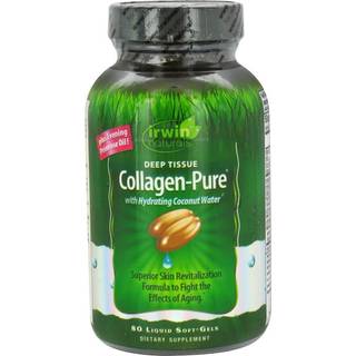 Irwin Naturals Deep Tissue Collagen-Pure - 80 flydende softgels - Intens nring til huden - 2 000 mg hydrolyseret kollagen - 16 portioner i alt