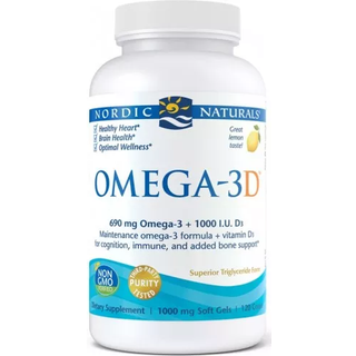 Omega-3D, 690mg Citron - 120 bløde kapsler