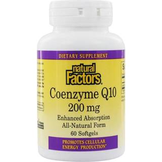 Natural Factors – Coenzym Q10 100 % Naturlig 60 Softgels
