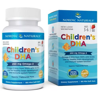 Børns DHA, 250 mg Omega-3 Jordbær - 180 mini softgels