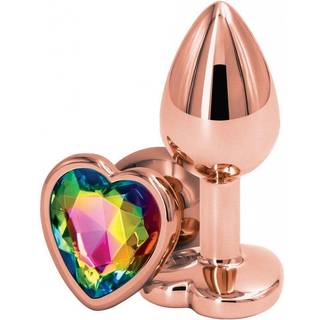 Rose Gold Rainbow Heart Small