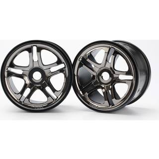 Traxxas 5172A Wheels Split-Spoke Black Chrome (17mm) 3,8" (2)