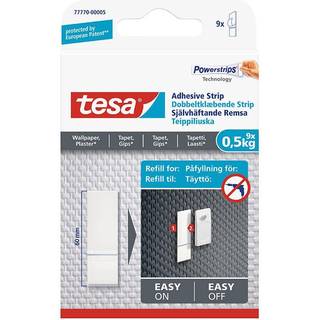 Tesa Dobbeltklæbende strips til tapet og gips (0,5 kg), 9 stk. ✓ På lager - klar til levering og afhentning