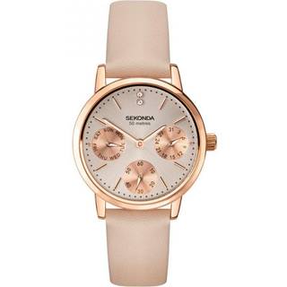 Sekonda 40304 Rose Gold Plated Blue Strap Watch - W32250