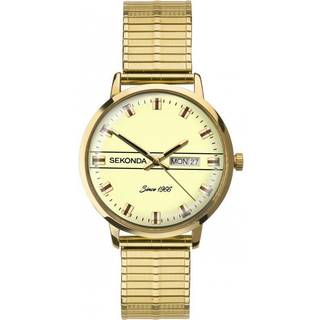 Sekonda Classic Quartz Gold Coloured Dial Stainless Bracelet Men's Watch 1952
