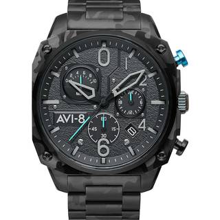 AVI-8 Hawker Hunter Retrograde Chronograph Night Camo Mens Watch AV-4052-11