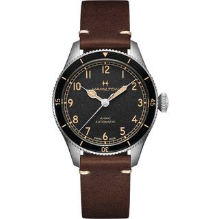 Hamilton H76205530 Khaki Aviation Sort/Læder Ø38 mm