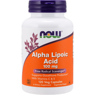 Alpha-liponsyre med vitaminer C & E, 100 mg - 120 veganske kapsler