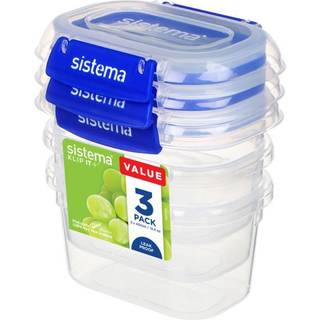 Sistema Madopbevaring - Klip It Plus - Rectangle - 3-Pak - 400ml - Blå