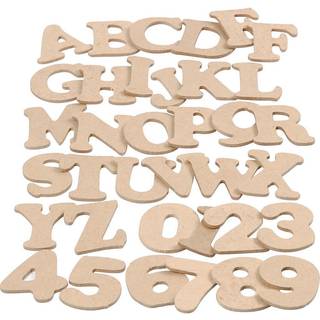 Bogstaver og tal, H: 4 cm, tykkelse 2,5 mm, 36x10 pk./ 1 pk.