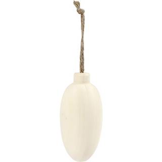 Elegant Kogle i Lyst Træ med Ophængssnor, 9 cm