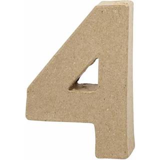 Håndlavet Papmaché Tal - 10 cm Dekoration