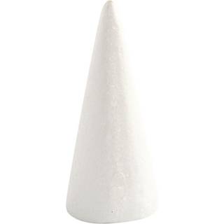 Hvide Styropor Kegler - 5 stk. 14,5 cm høje