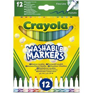 Crayola Vaskbare Tuscher: Genopfyldelig sæt med fine tæpper - 12 stk.