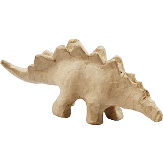 Stegosaurus af papmaché - L: 21,9 cm