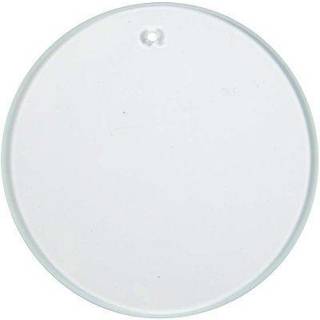 Glasplade, rund, diam. 7 cm, tykkelse 3 mm, 10 stk./ 1 pk.