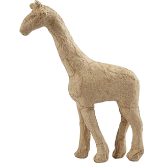 Dekorativ Giraf i Papmaché - 16 cm Høj