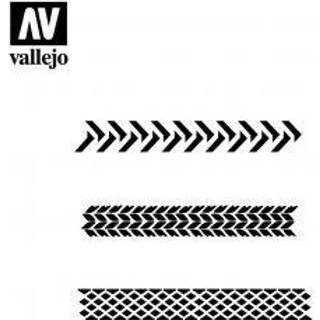 Vallejo, Stencil Tyre Markings, 1:35 [Levering: 1-2 dage]