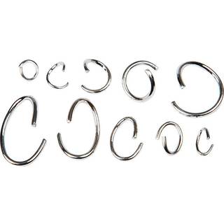 Forsølvet Oval- og O-ringe Sortiment - 800-assortiment