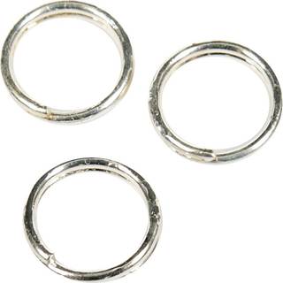 Forsølvet Splitring 5 mm - 30 stk. til kreative projekter