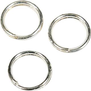 Forsølvet Splitring 5 mm - 300 stk. til Håndarbejde