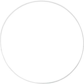 Hvide metalringe 30 cm - 5 stk. til kreative projekter